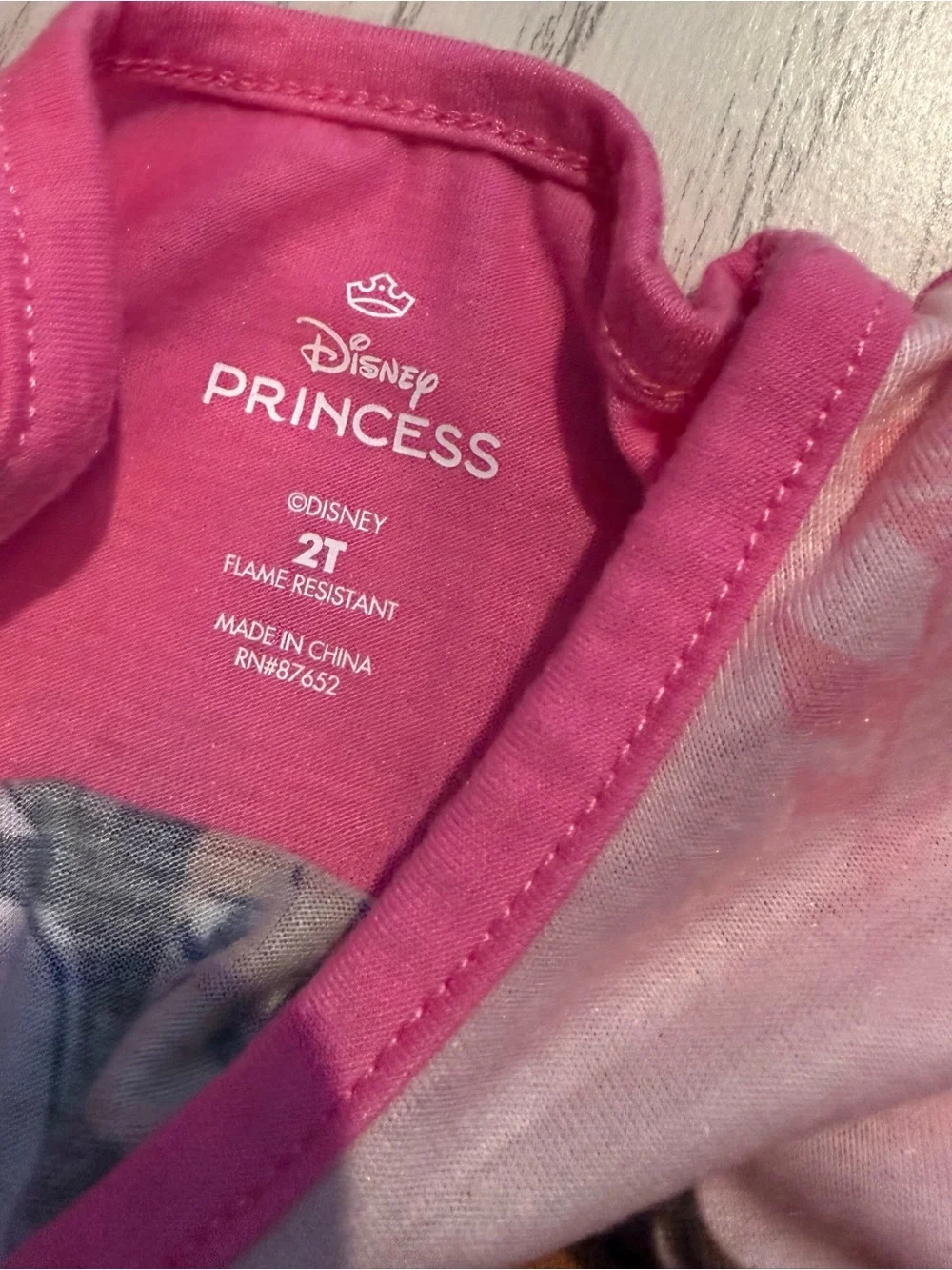 Disney Princess Nightgown Girls 2T Pink Ariel Belle Moana Cinderella Pajamas - Picture 3 of 6